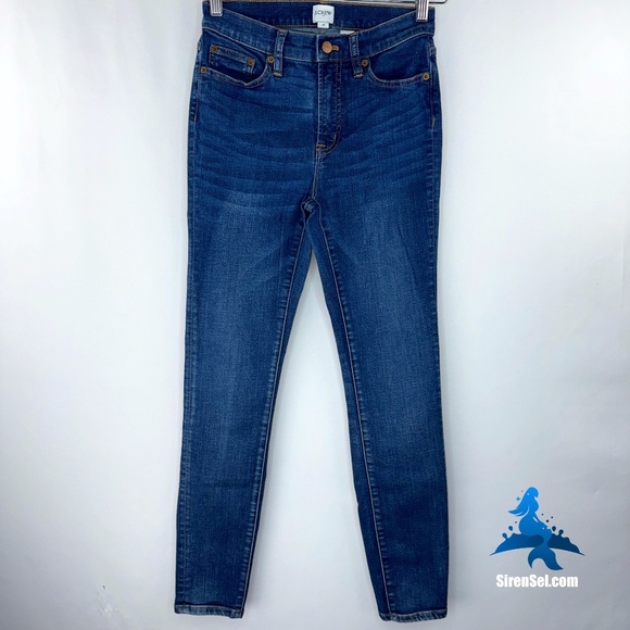 J. Crew Denim - 1141 J.Crew Classic High-Rise Skinny Jeans - Size 26 - Blue Medium Wash
